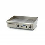 Gratar electric profesional, 1/2 striat și 1/2 neted