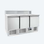 Masa pizza, refrigerata, 1365 mm, cu saladeta si blat din granit